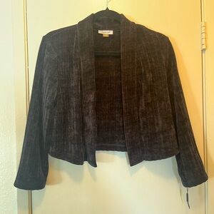 Calvin Klein Dark Gray Open-Front Shrug